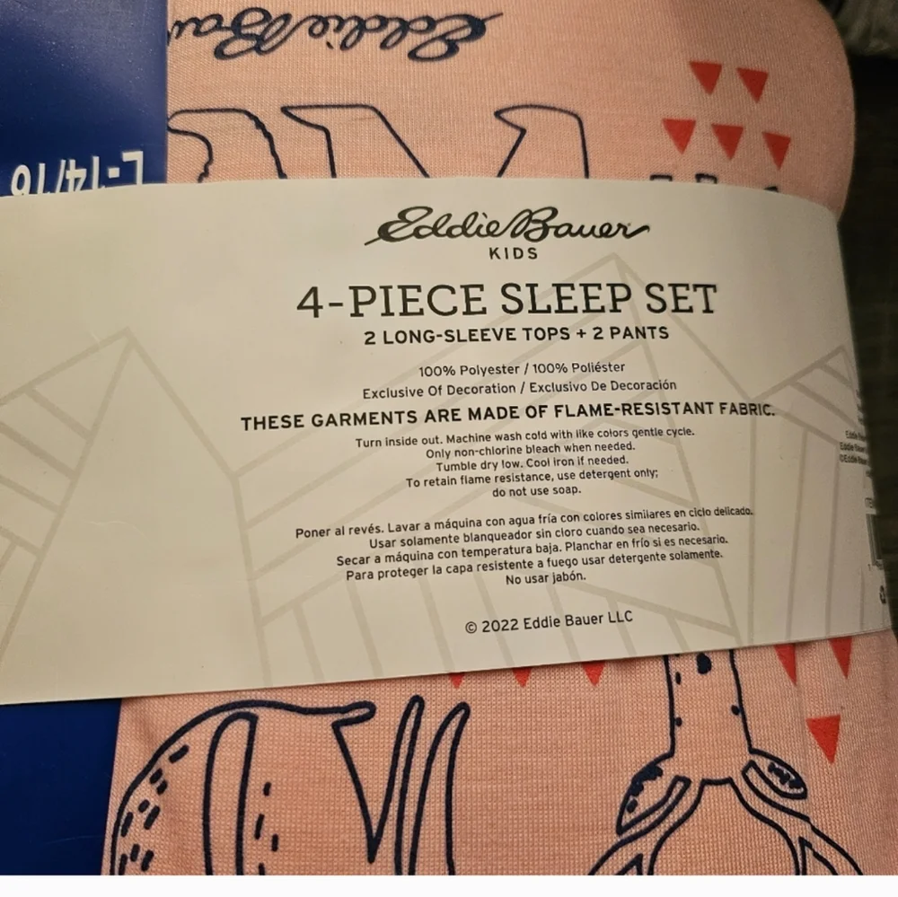 Eddie Bauer Girls  4-piece Pajama Set - Size L (14/16)